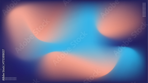 Abstract Fluid Wave Background Design.Blue Purple Orange Gradient.Vector illustration.