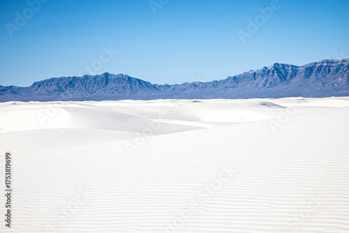 white sands and mountains
