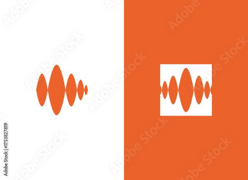 Minimal Sound Wave Logo Design for Audio Production, Podcast, and Music Studio Brand
