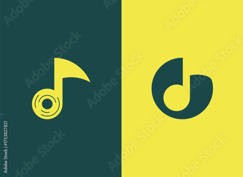 Modern Music Note Logo Design for Podcast, Studio, and Audio Brand Identity