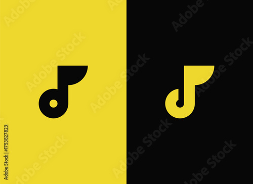 Modern Music Note Logo Design for Podcast, Studio, and Audio Brand Identity