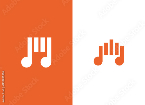Modern Music Note Logo Design for Podcast, Studio, and Audio Brand Identity