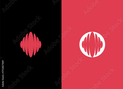 Minimal Sound Wave Logo Design for Audio Production, Podcast, and Music Studio Brand