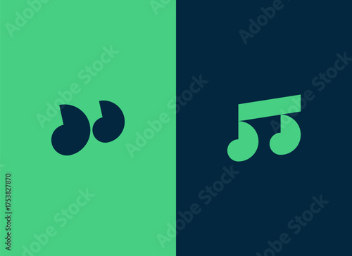 Modern Music Note Logo Design for Podcast, Studio, and Audio Brand Identity
