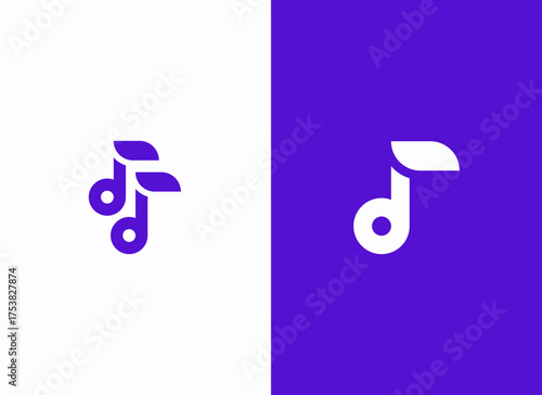 Modern Music Note Logo Design for Podcast, Studio, and Audio Brand Identity