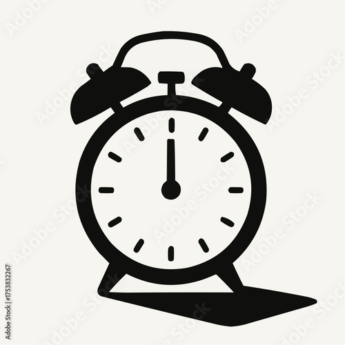 Vintage Alarm Clock Icon at Midnight
