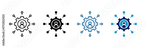 Skill Map Icon Set Multiple Style Collection