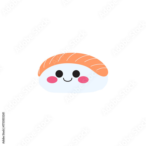 Cartoon Sushi Nigiri Doodle Graphic