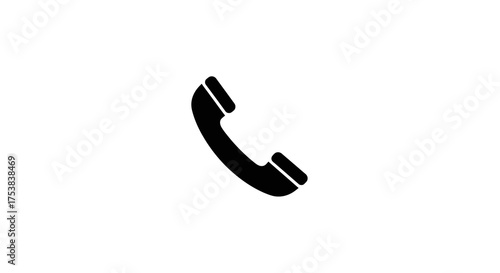 Classic Phone Handset Silhouette Illustration