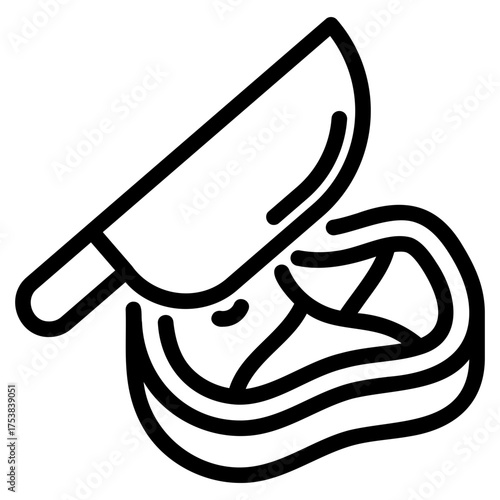 Cuts meat icon