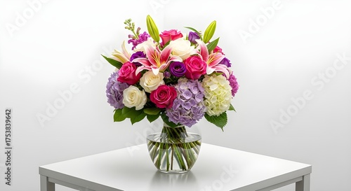 bouquet of pink roses,bunga dalam vas diatas meja