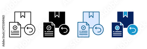 Return Policy Icon Set Multiple Style Collection