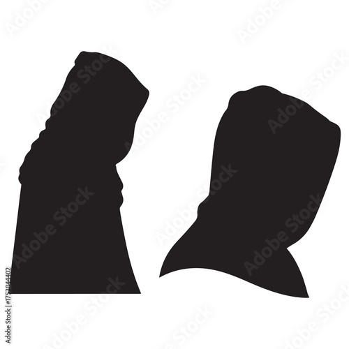 Mother and daughter silhouette illustration