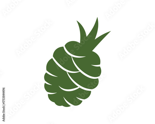 Wasabi Glyph Icon, Vector Illustration