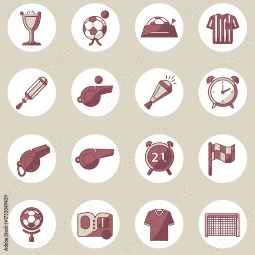 Duotone Soccer Icon Set