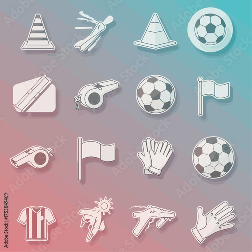 Duotone Soccer Icon Set