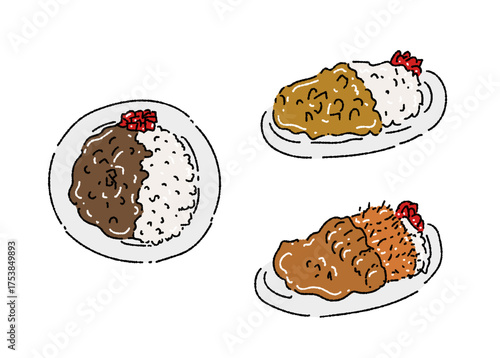 カレー　三種類