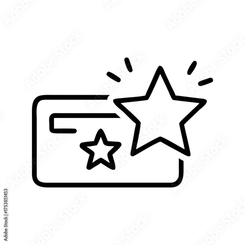 Loyalty card with star, representing customer rewards