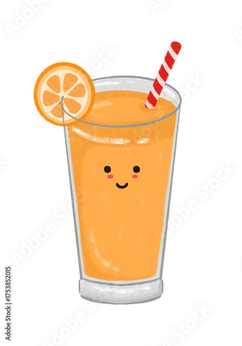 Orange juice illustration 