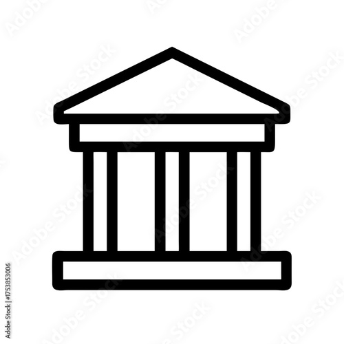 Illustration of a bank building for financial use