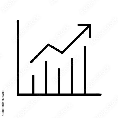 Line graph showing an upward trend