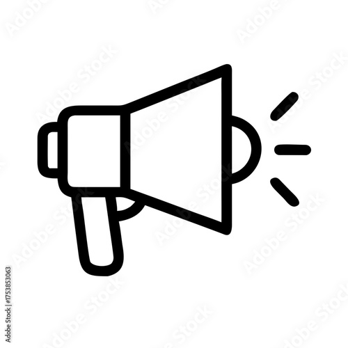 Megaphone icon, a symbol of communication and promotion