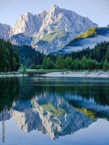 mountain lake reflection