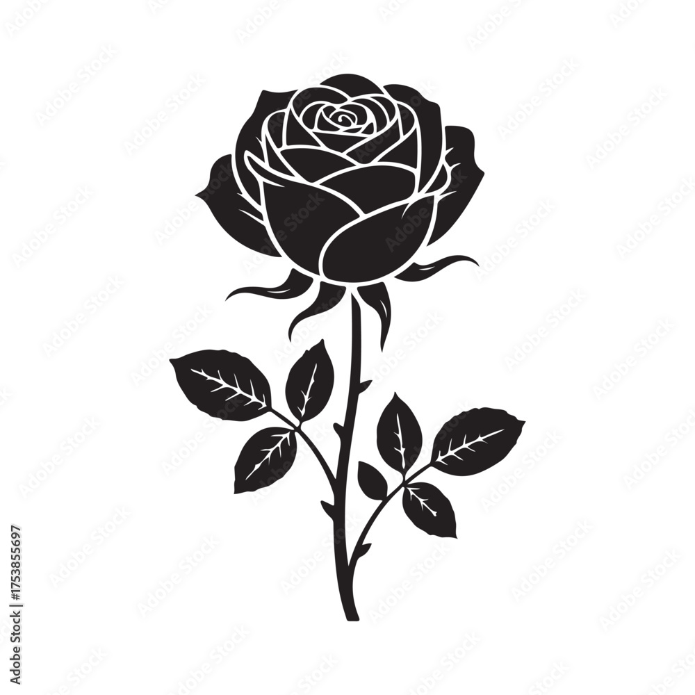 Obraz premium vector illustration of rose