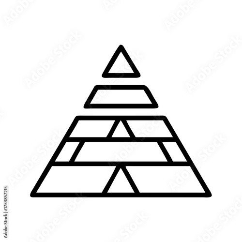 Pyramid scheme representing a hierarchical structure