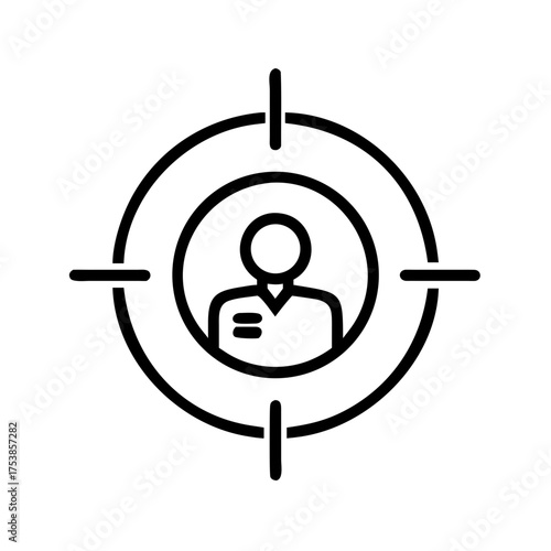 Targeting a person with a crosshair