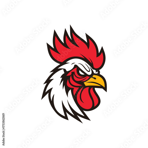 Chicken Head e sport logo vector illustration design templates simple and modern concept