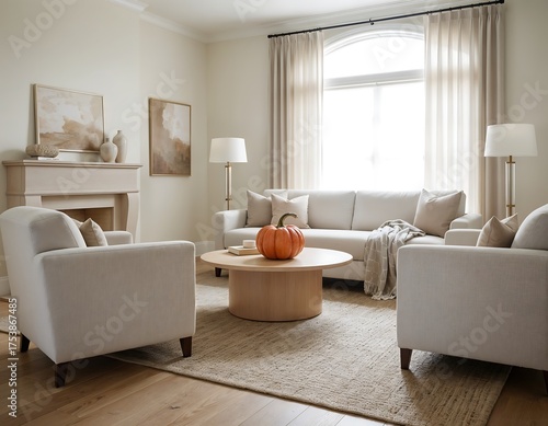 Elegant Neutral Living Room Decorating Ideas for Cozy Autumn Ambiance