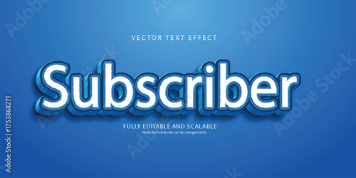 Subscribe 3d text effect 
