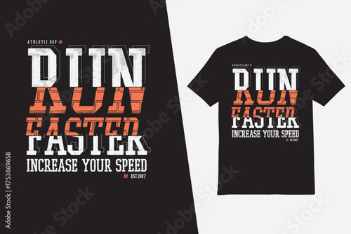 Run faster t shirt and apparel design