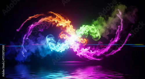 Vibrant digital abstract wallpaper – colorful desktop background