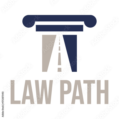 law path flat minimalist logo design
