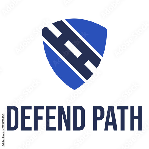 defend path flat minimalist logo design