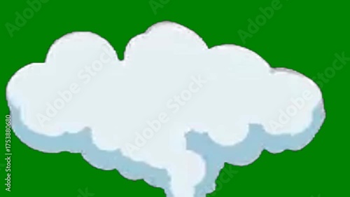 Simple and minimalist animated cloud, ideal for use in digital projects.