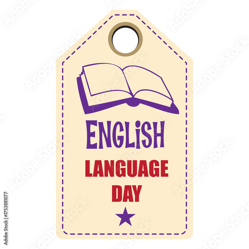 English Language Day label