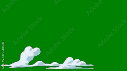 Moving animated clouds, suitable for nature and fantasy-themed projects.