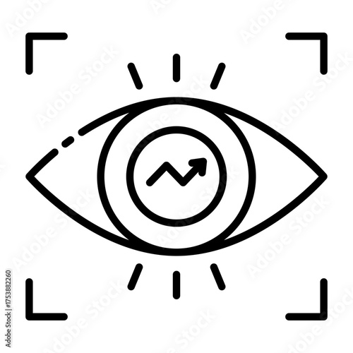vision icon for business goal with growth focus