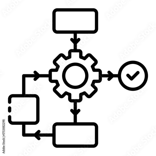 workflow icon for process management in business system