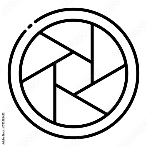 aperture icon for adjusting lens exposure in camera