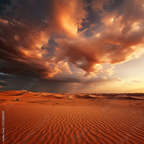 sunset in the desert