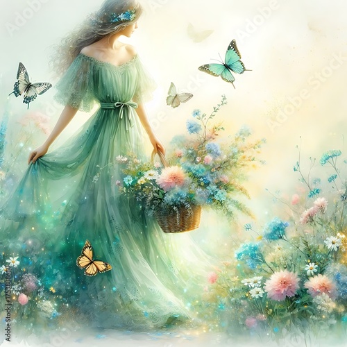 beautiful girl in garden