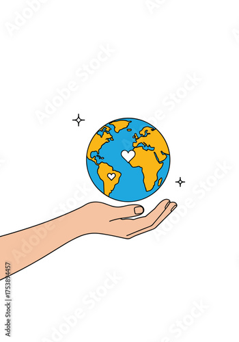 A gentle hand cradles the Earth a symbol of hope and care for our planet.