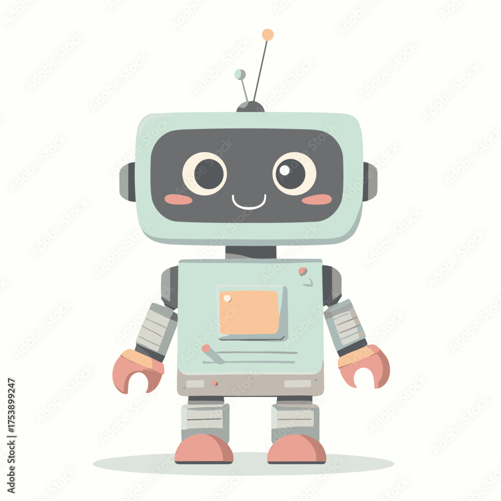 Naklejka premium funny cartoon robot
