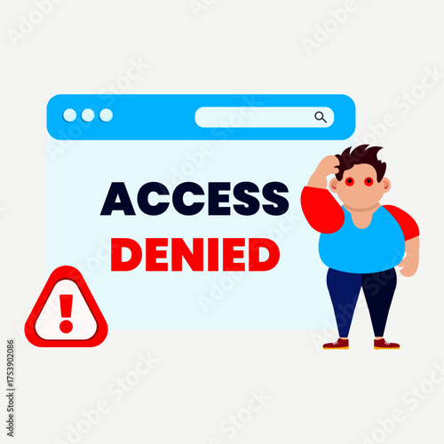 404 Error Page Illustration – Website Not Found and Loading Error Concept