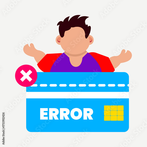 404 Error Page Illustration – Website Not Found and Loading Error Concept