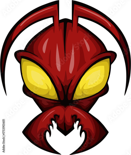 Antt Head Mascot Vector Illus...